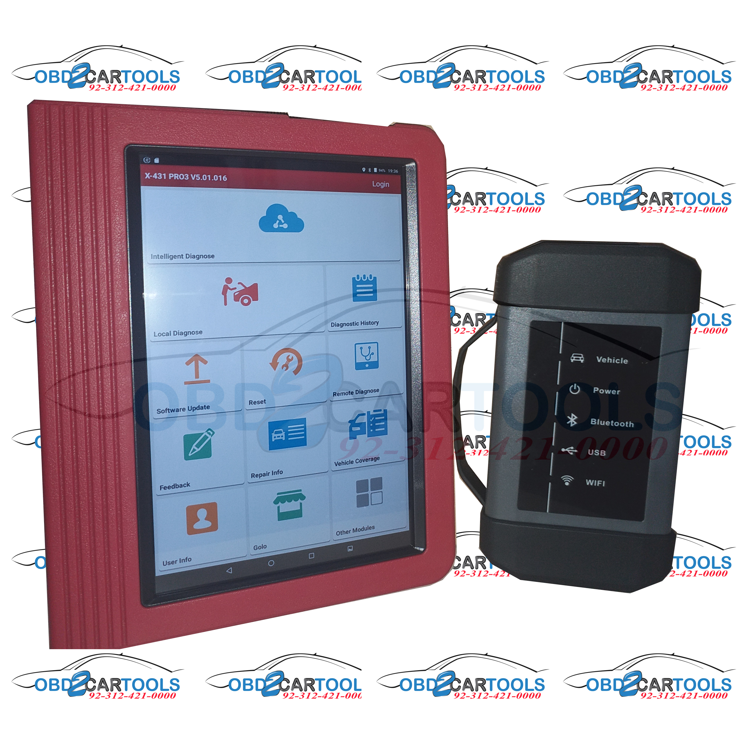 Product image for NEW LAUNCH X431 PRO3 HD 3.0 HEAVY DUTY TRUCK AND BUS DIAGNOSTIC TOOL WITH WARRANTY