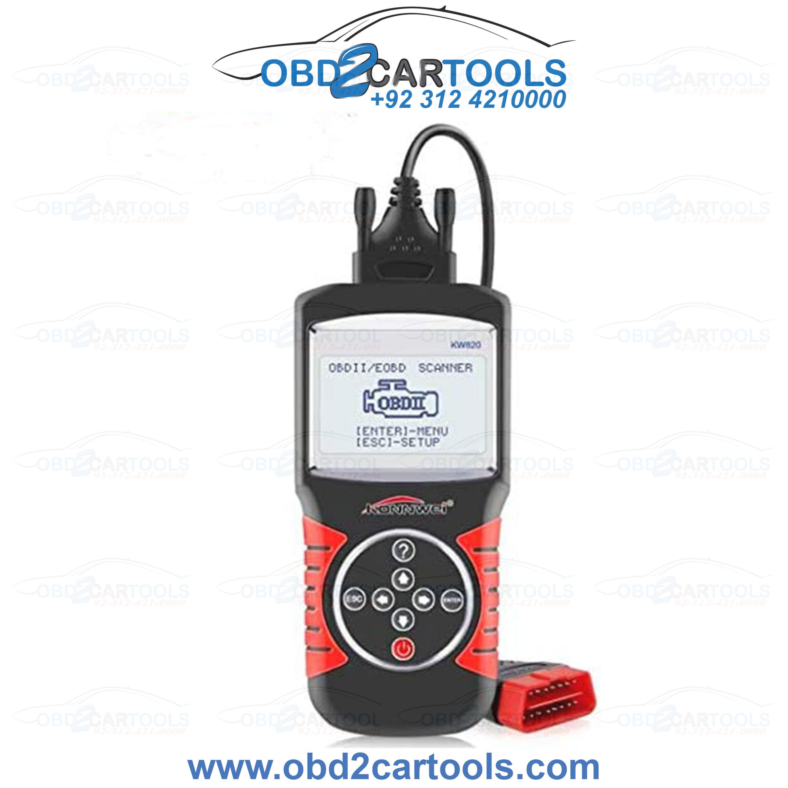 Product image for Konweii KW820 OBDII/EOBD Code Reader supports all nine OBDII test modes on all OBDII EOBD vehicles Car Scanner